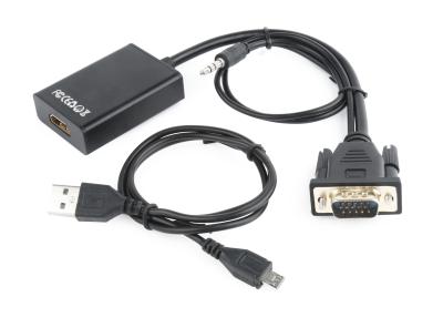 Gembird video cable adapter, 0,15 m, HDMI 19, black