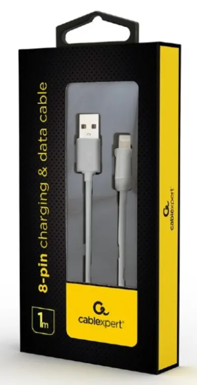 Gembird CC-USB2-AMLM-W-1M USB Kabal Apple iPhone USB 2.0 A-plug 8-pin 1m, Beli