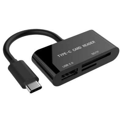 Gembird UHB-CR3-02 čitač kartica USB 3.2 Gen 1 (3.1 Gen 1) Type-C, Crno