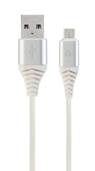 Gembird USB kabl USB 2.0 Micro-USB B USB A Srebrno Belo