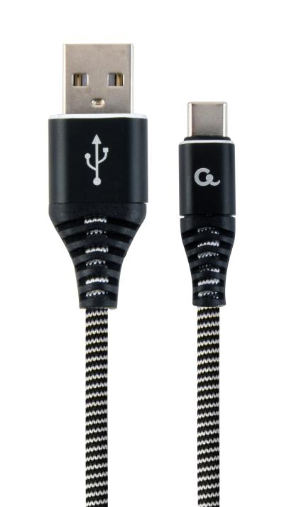 Gembird USB kabl USB 2.0 USB A USB C, Crno, Belo