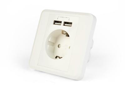 EnerGenie priključnica 2 x USB + CEE 7/3 2.4A, Bela