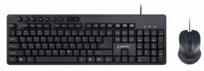 Gembird KBS-UM-04 Multimedia set miš + tastatura US layout crni, Crni