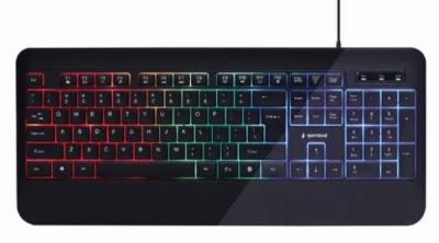 Gembird KB-UML-03 Tastatura Rainbow US layout, Crna
