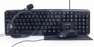 Gembird KBS-UO4-01 Gejmerski set 4u1, Crni