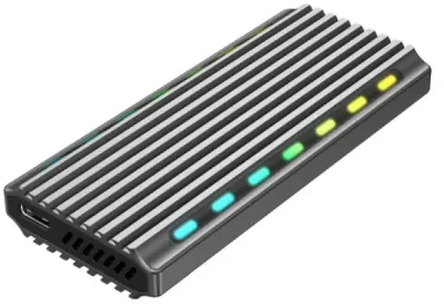 Gembird EE2280-U3C-03 Eksterno kućište za M.2 NVMe NGFF RGB Aluminijumsko