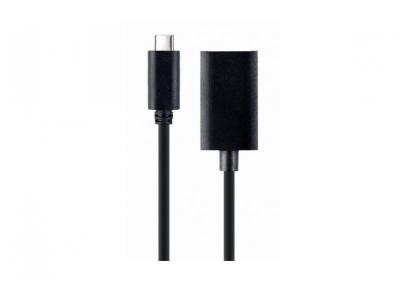 Gembird A-CM-DPF-02 кабель/адаптер USB Type-C — DisplayPort 4K, 15 cm, чёрный