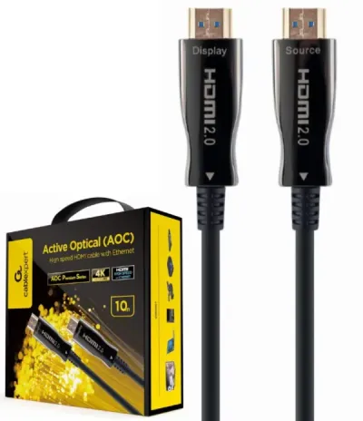 Gembird CCBP-HDMI-AOC-10M-02 Aktivni optički HDMI kabal High Speed Ethernet Premium 10m, Crni
