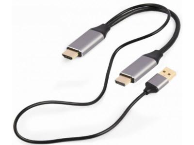 Gembird A-HDMIM-DPM-01 Adapter/Kabl HDMI (muški) na DisplaiPort (muški) 2m, Crni