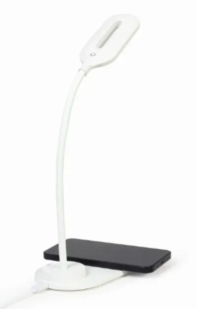Gembird TA-WPC10-LED-01-W Stona lampa + QI bežični punjač 10W, Beli