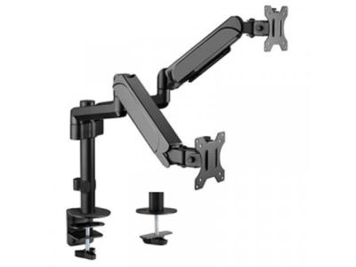 Gembird MA-DA2P-01 44281 Podesivi dupli stoni držač za monitor Tilt 17"-32", Crni