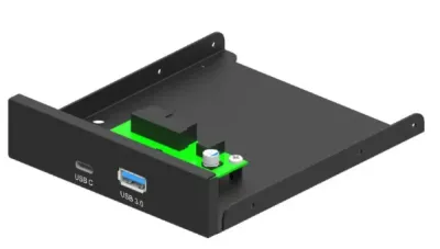 Gembird FDI3-U3C-01 Prednji PC Panel 3.5 USB 3.1 Tip A + Tip C port, Crni