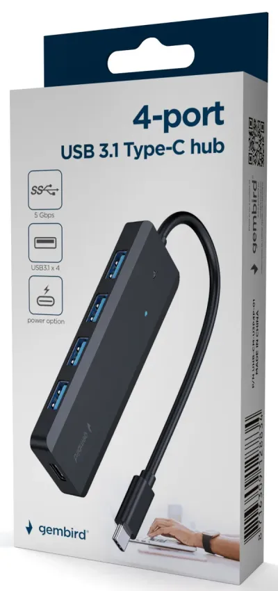 Gembird UHB-CM-U3P4P-01 Hub 4xTip-C USB 3.1