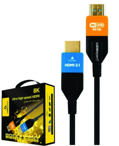 Gembird CC-HDMI8K-AOC-10M Aktivni optički HDMI kabal 2.1 8K UHD ULTRA High speed sa Ethernet 10m, Crni