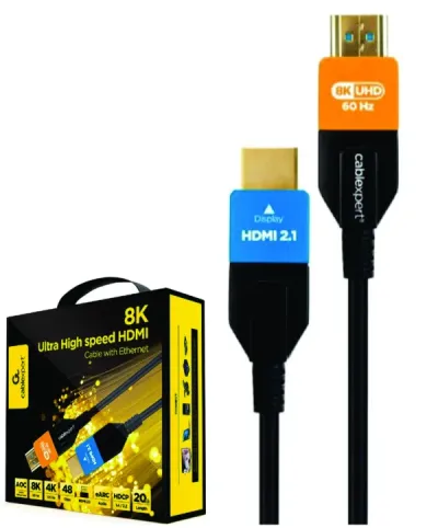 Gembird CC-HDMI8K-AOC-20M Aktivni optički HDMI kabal 2.1 8K UHD ULTRA High speed sa Ethernet 20m, Crni