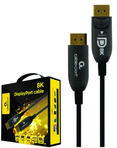 Gembird CC-DP8K-AOC-10M Aktivni optički kabal DisplayPort v.1.4 (8K@60Hz/4K@120Hz) 10m, Crni