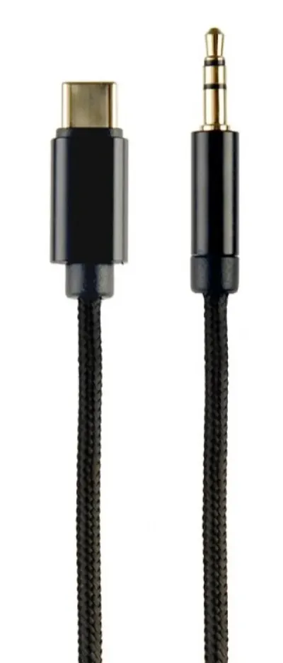 Gembird CCA-CM3.5M-1.5M USB-C kabal na stereo 3.5 mm AUX 1.5 m, Crni