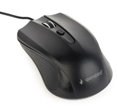 Gembird MUS-4B-01L optical mouse, 800-1200 DPI USB, black