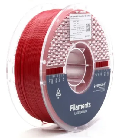 Gembird 3DP-ABS1.75HY-01-R Filament velike brzine za 3D štampač ABS 1.75mm 1 kg, Crveni