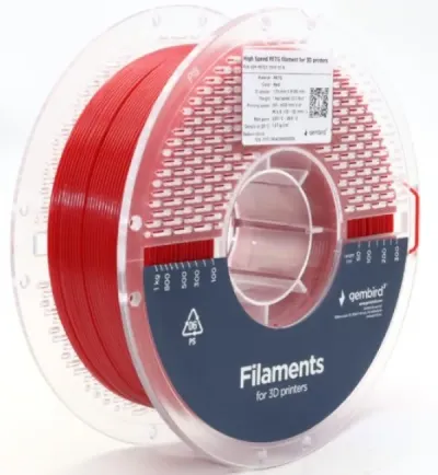 Gembird 3DP-PETG1.75HY-01-R Filament velike brzine za 3D štampač 1.75mm 1kg, Crveni