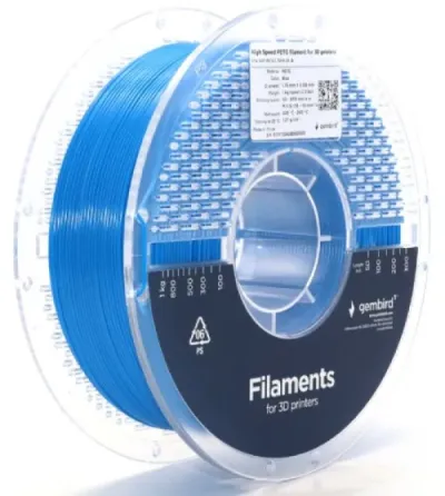 Gembird 3DP-PETG1.75HY-01-B Filament velike brzine za 3D štampač 1.75mm 1kg, Plavi
