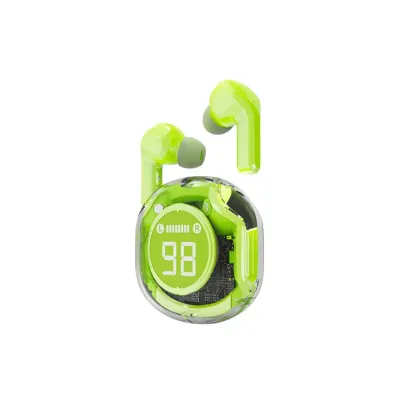 Gembird TWST-01-G Bežične slušalice TWS Bluetooth 5.4 LCD, Zelene