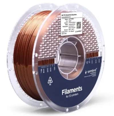 Gembird 3DP-STPU1.75-01-CO Filament za 3D Štampač Silk TPU 1.75mm Kotur 1 kg, Bakarni