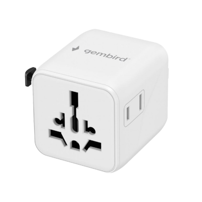 Gembird TPA-INT-01-W univerzalni adapter za napajanje za sve zemlje 20 W, Beli
