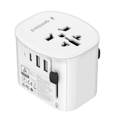 Gembird TPA-EU2A1C15-01-W univerzalni adapter za napaјanje za sve zemlje USB + Type-C punjač 20W, Beli