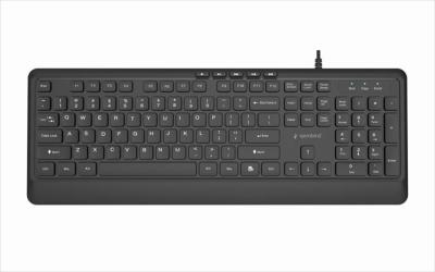 Gembird KB-MCH-05 проводная USB-клавиатура SLIM KEYS, чёрная
