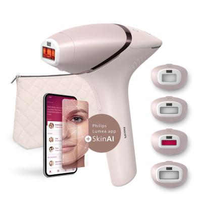 Philips BRI976/00 IPL Epilator 9900 Series SenseIQ 450000 bljeskova SkinAI 4 nastavka, Roze