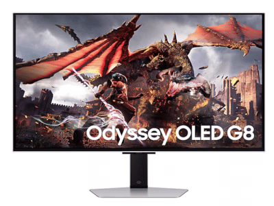 Samsung Neo G8 Odyssey Monitor 32" OLED 4K VA 0.03ms 250cd 240Hz 2xHDMI DP USBx2 SPK nagib HA okretanje osovina, Srebrna boja