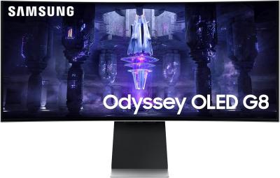 Samsung LS34DG850SUXDU Monitor 34" OLED 21:9 zakrivljen 3440x1440 175Hz 0,03ms GtG HDMI DP USB, Crna
