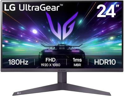 Монитор 24 LG 24GS50F-B 1920x1080/Full HD/VA/180Hz/5ms/2x HDMI/DP/HDCP/FreeSync