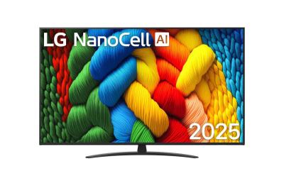 LG 65NANO81A3A television 65" NanoCell 4K UHD webOS 25 Smart TV, black