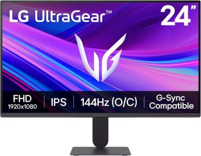 LG 24G411A-B Gaming monitor 24" IPS 1920x1080 144Hz 5ms GTG HDMI DP G-sync VESA, Crna