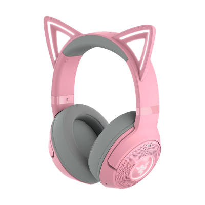 Razer RZ04-04860100-R3M1 Kraken Kitty V2 BT Bežične Bluetooth RGB slušalice Quartz Edition Kitty Ears FRML pakovanje