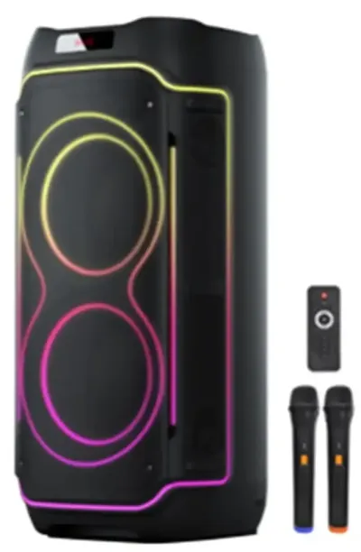 INTEX DR-S8 Bluetooth boombox speaker, 80W, 2 x microphones, black