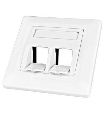 Розетка для 2 модулей под углом 80x80 Toolless Line Schrack HSED02UW2S