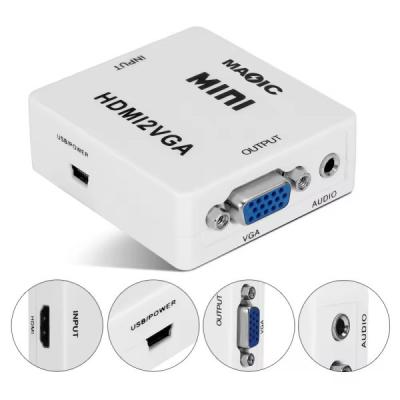 Gembird Video konverter A-HDMI u VGA Mini, Beli