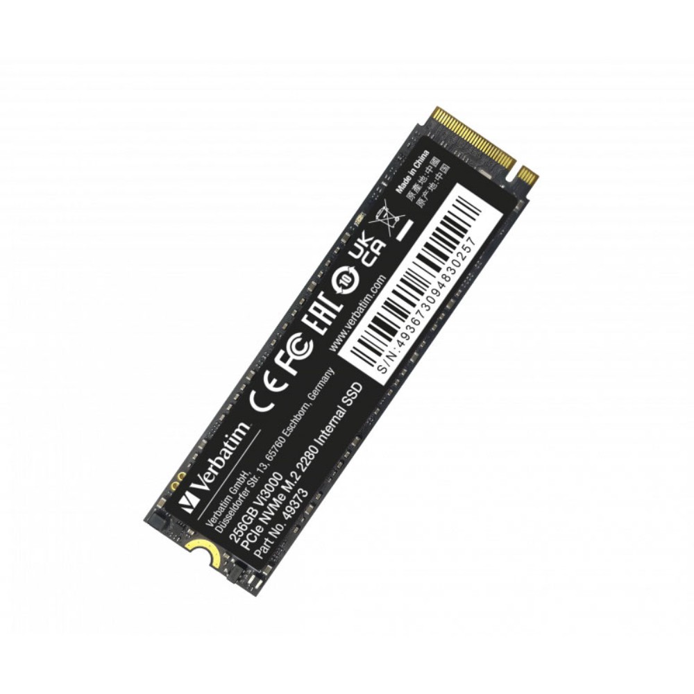 Verbatim Vi3000 PCIe NVMe M2 SSD 256GB (49373)