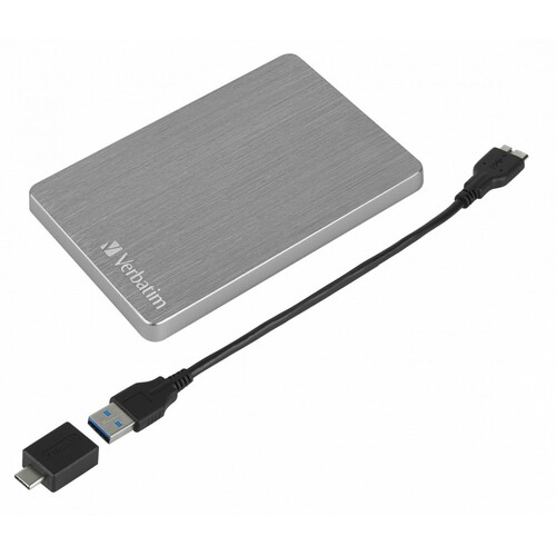 Verbatim 53662 Store 'n' Go Alu Slim Eksterni Hard Disk 1TB, Sivi