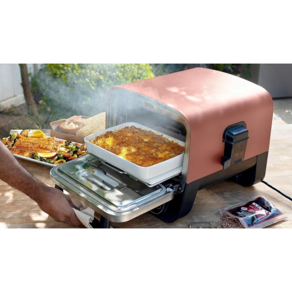 Ninja OO101EU Gril Woodfire 8u1 /pica peć/ 2400W, Crvena