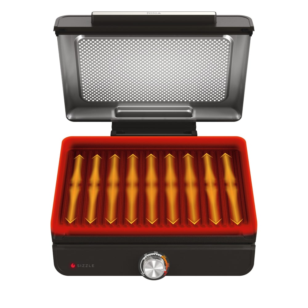 Ninja GR101EU Gril Sizzle 1450W 28 x 37cm, Crna