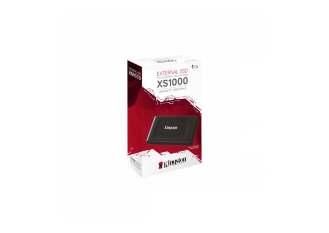 Kingston XS1000 Eksterni SSD 1TB USB 3.2 Gen.2x2, Crni
