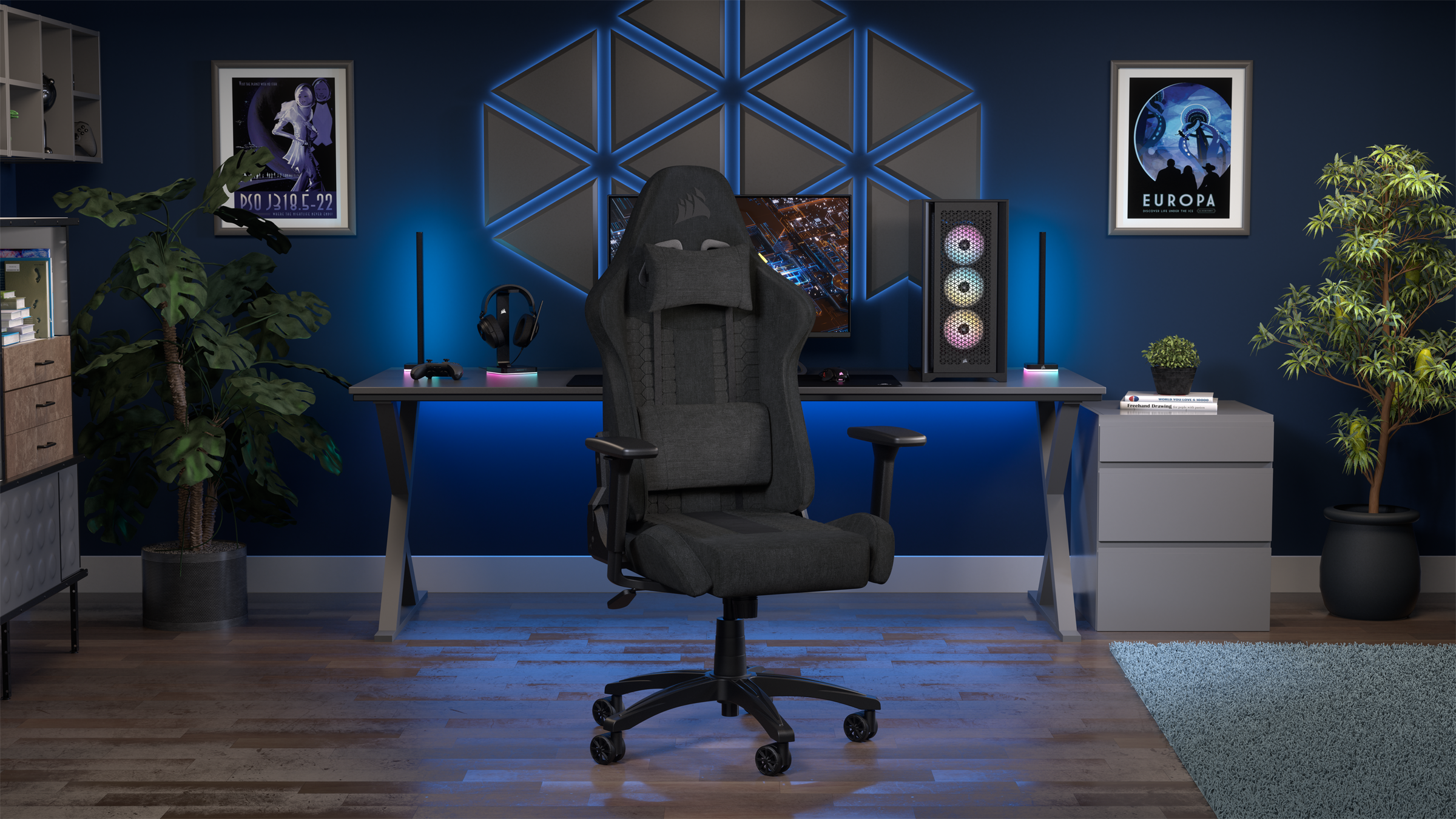 Corsair TC100 Relaxed CF-9010051-WW Gaming stolica, Crna