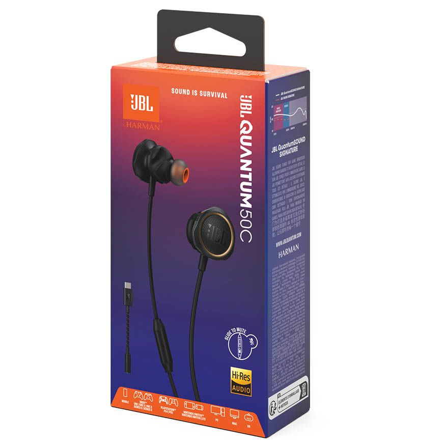 JBL Quantum 50 Slušalice Tip C, Crne