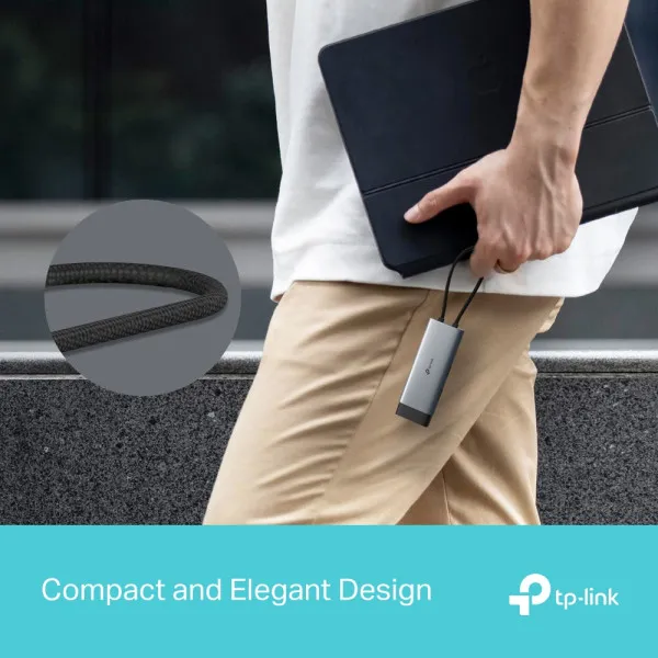 TP-Link Konektor UH5020C USB-C HDMI/2xUSB 3.0/USB-C/PD 100W, Sivi