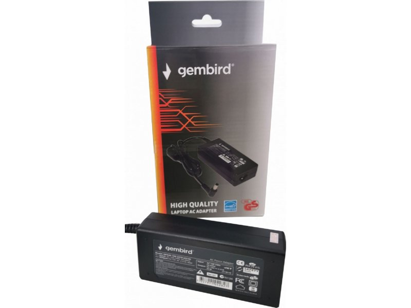 Gembird NPA65-195-3340 Punjač za laptop 65W-19.5V-3.34A 7.4x5.0mm black, Black