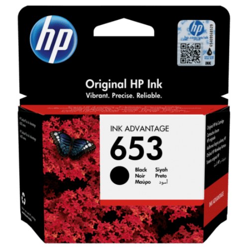 HP 653 Kertridž, Crni